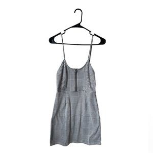 Black & White Zip Up Dress